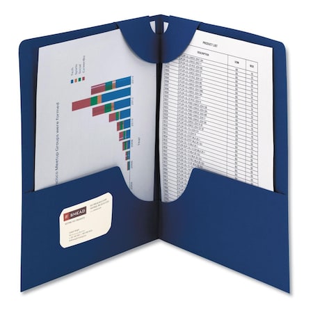 Smead Two Pocket Folder, Dark Blue - 11 x 8.5 in. SMD87982